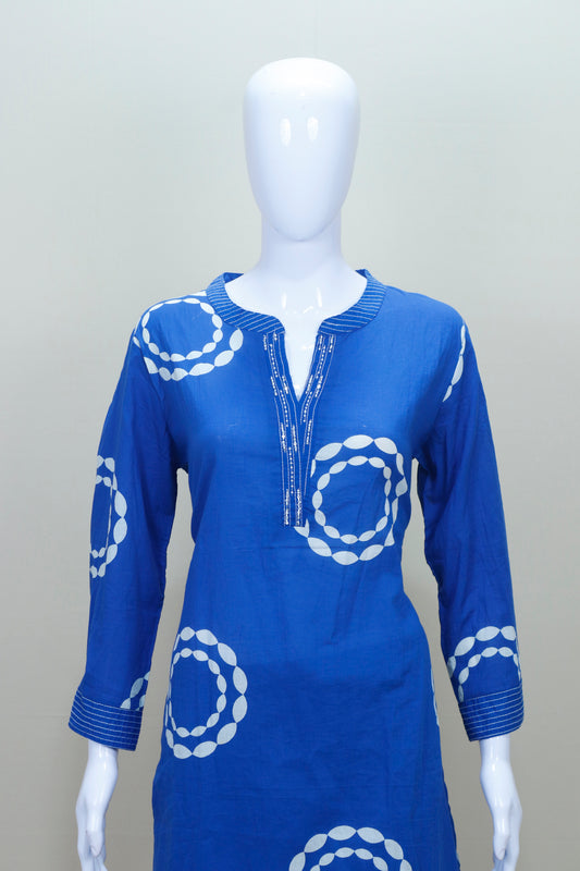 Blue Kurta Set with Dupatta Ethnic Salwar Suit for Casual Festive Wear