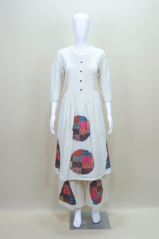 White Kurta Set with Dupatta Ethnic Festive Casual Wear Salwar Suit