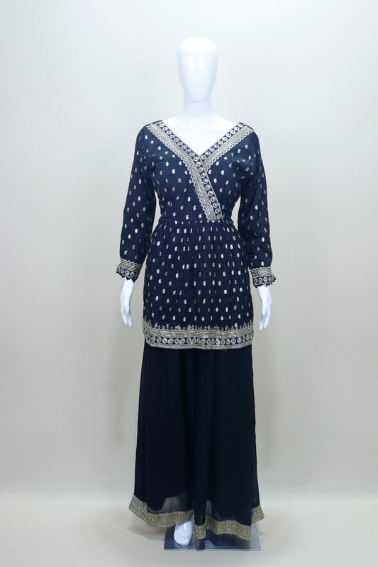 Black Anarkali Kurta Set with Dupatta Ethnic Party Wedding Wear Salwar Suit