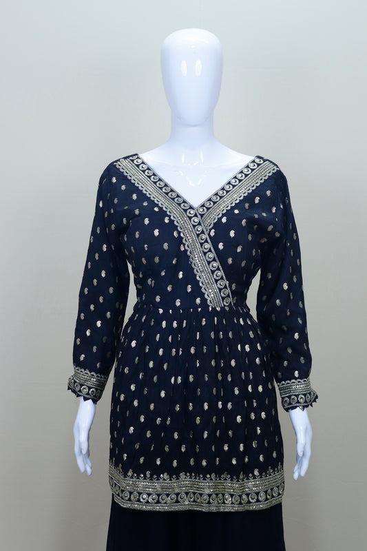 Black Anarkali Kurta Set with Dupatta Ethnic Party Wedding Wear Salwar Suit