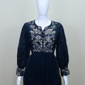 Black Georgette Embroidered Kurti with Sharara Set