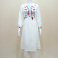 White Cotton Embroidered Kurta Set with Dupatta