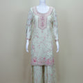 Pastel Green and Pink Embroidered Palazzo Suit with Dupatta