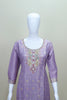 Lavender Silk Embroidered Kurta Set with Dupatta Wedding Wear Ethnic Suit