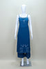 Navy Blue Cotton Embroidered Kurta Set with Dupatta