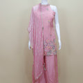Designer Pink Embroidered Sharara Suit with Dupatta