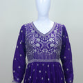 Elegant Purple Embroidered Anarkali Suit with Dupatta