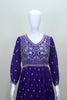 Elegant Purple Embroidered Anarkali Suit with Dupatta
