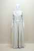Stylish Silver Embroidered Crop Top with Palazzo and Jacket Set