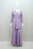 Designer Lavender Embroidered Sharara Suit with Dupatta