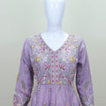 Designer Lavender Embroidered Sharara Suit with Dupatta