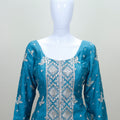 Designer Blue Embroidered Sharara Suit with Dupatta