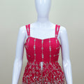 Designer Pink Sharara Set Sleeveless Kurti with Sharara Pants