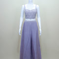 Elegant Lavender Embroidered Sharara Set with Cape Jacket Party Wear