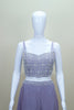 Elegant Lavender Embroidered Sharara Set with Cape Jacket Party Wear