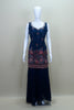 Navy Blue Sequin Embroidered Sharara Suit with Dupatta