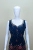 Navy Blue Sequin Embroidered Sharara Suit with Dupatta