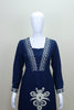 Navy Blue Kurta Set with Palazzo Pants Ethnic Wear