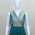 Teal Green Georgette Anarkali Suit Dupatta Party Wear Ethnic Outfit