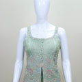 Mint Green Sleeveless Top with Palazzo Pants Elegant Party Wear
