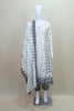 Elegant White Cotton Embroidered Suit Set Dupatta