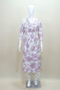 White and Lavender Floral Printed Cotton Salwar Suit with Dupatta