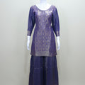 Elegant Purple Banarasi Silk Salwar Suit with Dupatta