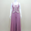 Elegant Lavender Crop Top with Palazzo Set Party Wear