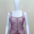 Elegant Lavender Crop Top with Palazzo Set Party Wear