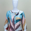 Multicolor Abstract Kurti with Pant Set Stylish Casual Office Wear
