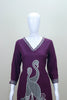 Maroon Cotton Kurta with Peacock Print Stylish Ethnic Wear