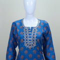 Blue Cotton Suit Set with Dupatta Ethnic Kurta Pant Set