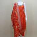  Orange Banarasi Silk Salwar Suit with Dupatta 