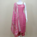  Traditional  Pink Banarasi Silk Salwar Suit with Dupatta 