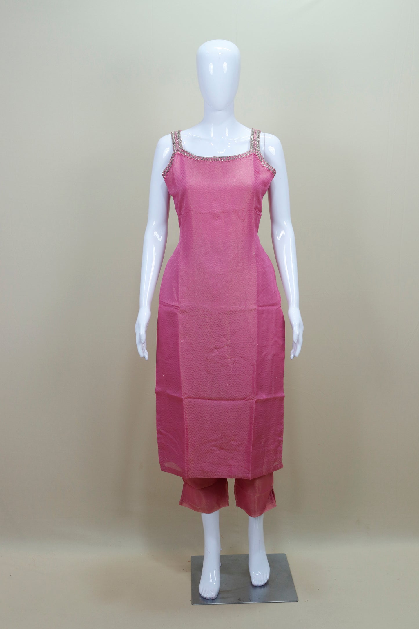Traditional  Pink Banarasi Silk Salwar Suit with Dupatta
