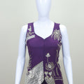 Designer Purple Embroidered Party Wear Kurti with Palazzo Set