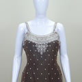 Brown Sharara Suit with Dupatta for Party Wear
