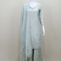 Pastel Green Kurti with Palazzo and Dupatta Set for Party Wear