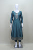 Teal Blue Embroidered Anarkali Suit with Churidar and Dupatta