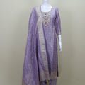 Lavender Silk Embroidered Salwar Suit with Dupatta