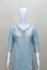 Sky Blue Silk Embroidered Salwar Suit with Dupatta