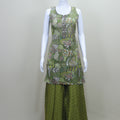 Green Printed Kurti with Palazzo and Dupatta Set for Stylish Party Wear
