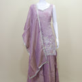 Lavender Embroidered Kurti with Sharara and Dupatta Set for Party Wear