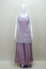 Lavender Embroidered Kurti with Sharara and Dupatta Set for Party Wear
