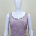 Lavender Embroidered Kurti with Sharara and Dupatta Set for Party Wear
