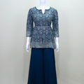 Navy Blue Silk Anarkali Suit with Dupatta Party Wear
