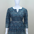 Navy Blue Silk Anarkali Suit with Dupatta Party Wear