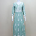 Pastel Green Anarkali Suit with Dupatta Party Wear