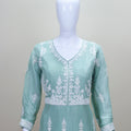 Pastel Green Anarkali Suit with Dupatta Party Wear