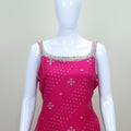Pink Sleeveless Kurta Set with Dupatta Detailing Ethnic Wear